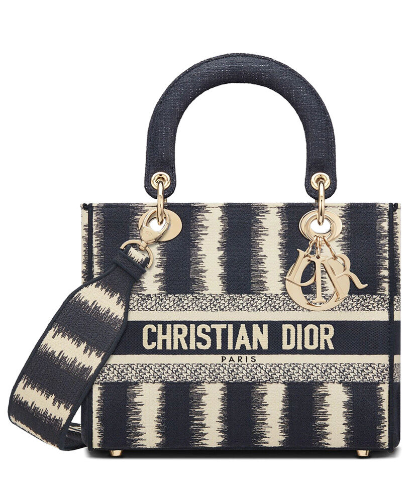 Christian Dior Medium Lady D lite Bag Canva Black